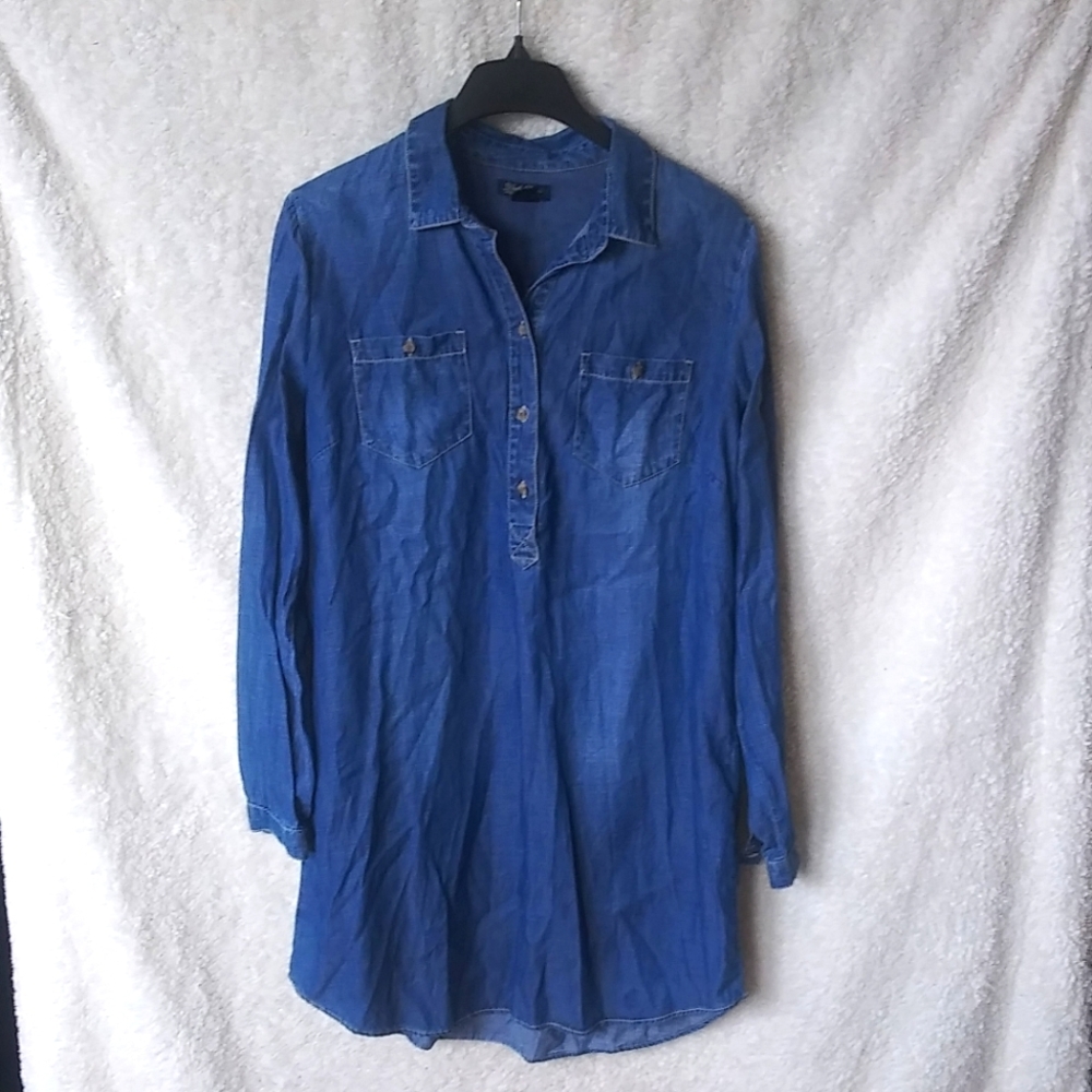Lucky brand jean shirt dress size large